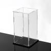 Clear Acrylic Box with Black Base, 10x35x10cm/4x14x4in, Self-Assembly Display Case Storage Showcase for Collectibles Figurine and Memorabilia view 1