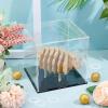 Clear Acrylic Box with Black Base, 10x35x10cm/4x14x4in, Self-Assembly Display Case Storage Showcase for Collectibles Figurine and Memorabilia view 3