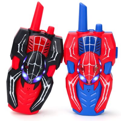 Kids Walkie Talkies Toys for 4 5 6 Years Old Boys,Spider Toy Gifts Age 4 5 6 7 8 Toddler Walkie Talkies 2 Pack with Lanyard for Outdoor Garden Hiking Camping Play Boy Girls Birthday Presents