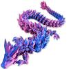 27" 3D Printed Dragon Toy, Articulated Crystal Dragon Model for Kids & Collectors, Desktop Decoration, Unique Gift for Dragon Lovers, 3D Printed Toys for Adults & Children (A 27 Inch) view 1