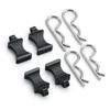 4Pcs Alloy&Steel R-Type Body Clips with Mount for Axial SCX6 AXI05000 1/6 RC Car view 4