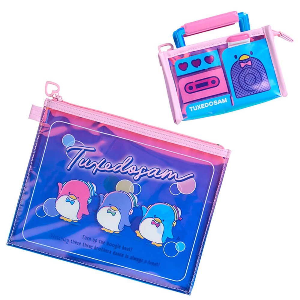 Sanrio 072575 Pouch Set of 2 (Dance & Music) Tuxedo Thumb PVC, PU Leather, Recommended Ages 3 and Up