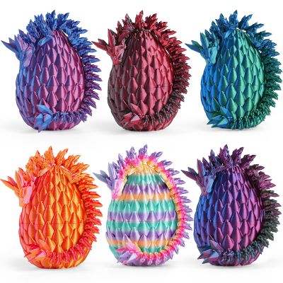 3D Printed Dragon Eggs, Mystery Crystal Dragon Egg for Easter Basket Stuffers and Essentials, Unique Easter Toys & Decor, Fantasy Tabletop Decor for Kids & Collectors