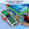 SainSmart Jr. Wooden Train Track Accessories - Premium Train Station with Double-Track Tracks and Conveyor Belt Fit for All Major Brands, Ideal Gift for Aged 3+ view 4