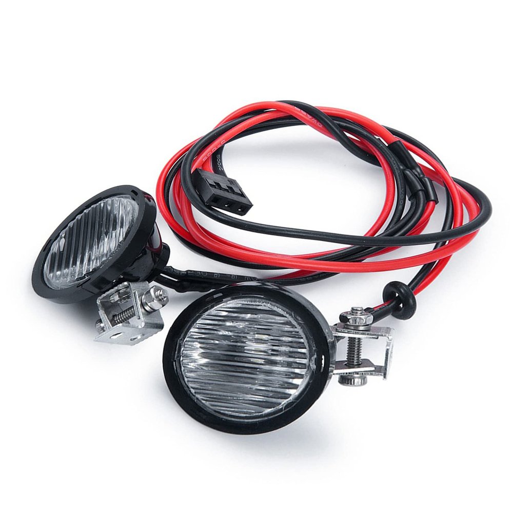 2* Round Headlights for Axial TRX4/6 1/10 1/8 RC Car Parts