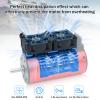 30mm RC Motor Cooling Fan and Motor Dual Fans with Heatsink Compatible with RC 1/8 1/10 Scale Car 3650 3660 3670 Motor (Blue) view 4