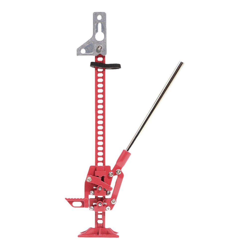 1/10 Scale Slideable Jack Life Lifting Jack Decoration Metal RC Vehicle Accessories for Controlled Toys RC Crawler Car, Red