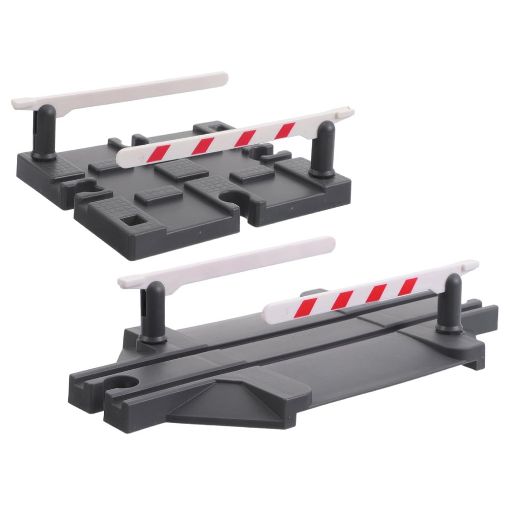 Toyvian 2pcs Train Track Barriers Plastic Railway Accessories for Easy Installation Toy Train Tracks Compatible Major Brands for Expanding