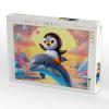 CALVENDO Puzzle A Dolphin as a Means of Transportation for a Little Penguin | 1000 Pieces Size 25" x 19" view 4