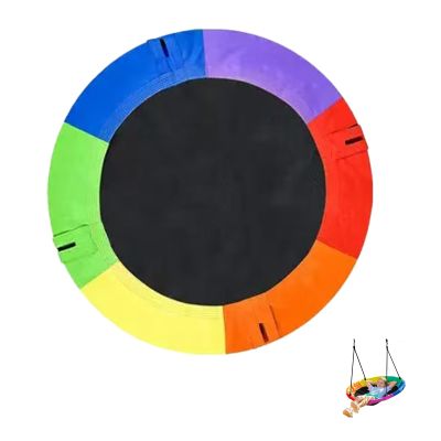 40-Inch Tree Swing Replacement FabricSaucer Swing Replacement CoverRound Saucer Swing Seat Cover, Oxford Fabric (Colorful, 40 inch)