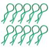 10PCS RC Body Clips for 1/5 1/6 1/8 1/10 RC Car, R Shape Metal Body Clips Pins RC Car Shell Clip for Remote Control Car Shell (Green) view 1