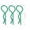 10PCS RC Body Clips for 1/5 1/6 1/8 1/10 RC Car, R Shape Metal Body Clips Pins RC Car Shell Clip for Remote Control Car Shell (Green) view 2