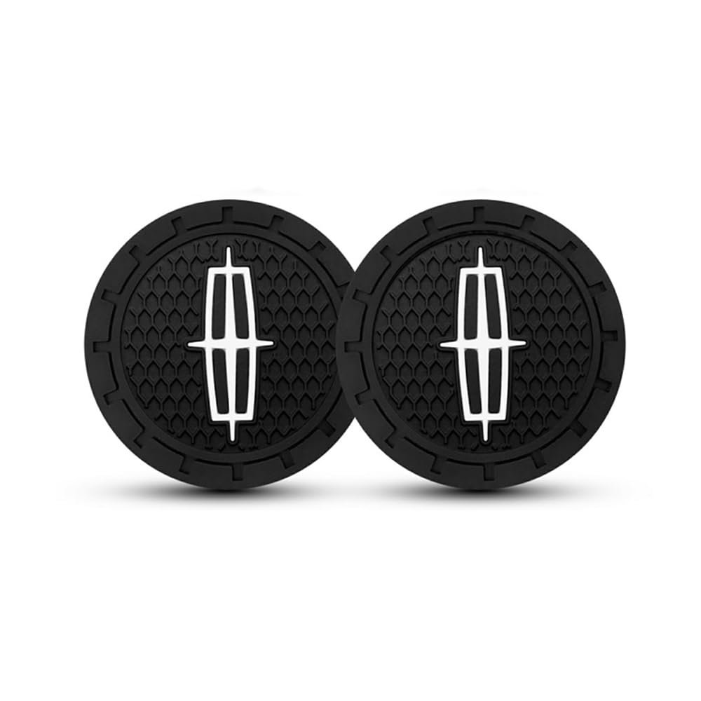 2Pcs Cup Holder Insert Coaster Fit for Lincoln MKS MKT MKX Navigator 2017-2019 Continental MKC MKZ Series,Anti Slip Car Cup Coaster Interior Accessories