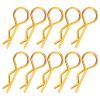 10PCS RC Body Clips for 1/5 1/6 1/8 1/10 RC Car, R Shape Metal Body Clips Pins RC Car Shell Clip for Remote Control Car Shell (Yellow) view 1