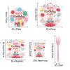 100 Pcs Birthday Party Plates Napkins Forks Supplies Happy Birthday Tableware Set Disposable Paper Plates Napkins Forks for Kids Birthday Baby Shower, Serves 20 view 2