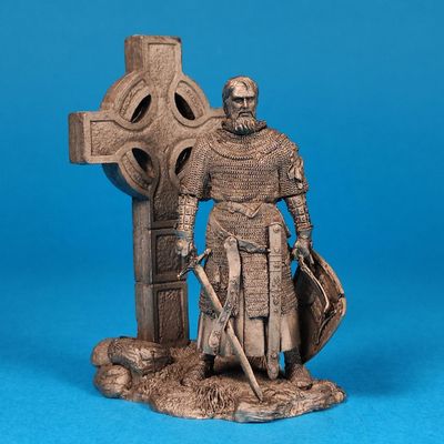 Collectible Tin Miniature of a Robert I The Bruce King of Scotland, 1306-1329 from The Series Historical Miniatures | Scale 1:32 Height 54 mm | Unique Hand-Made Miniature from Warrior Miniatures