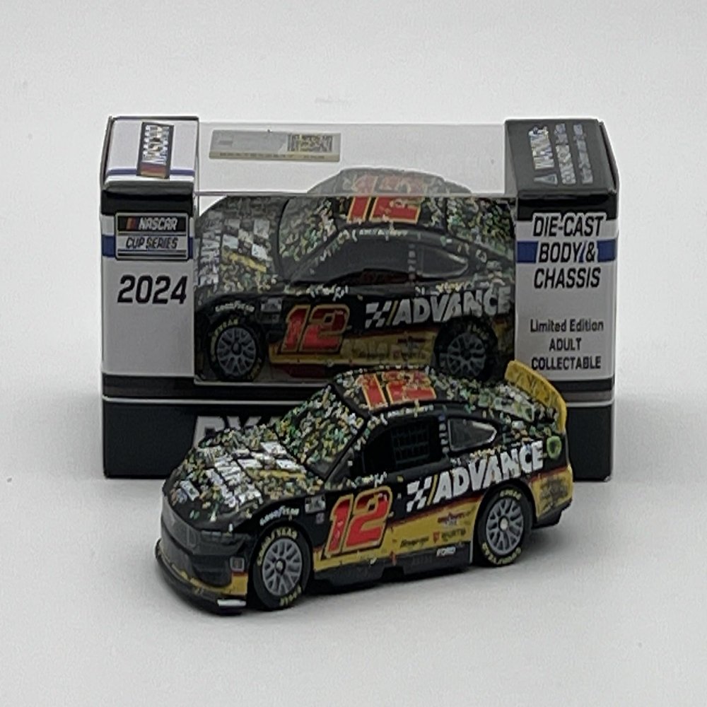 Ryan Blaney 2024 Advance Auto/Inaugural Iowa Speedway 6/16 Race Win 1:64 Nascar Diecast Chassis