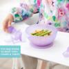 Bumkins - Jelly Silicone Bowl, Lid, Spoon, Training Chewtensils - For Ages 4 Months+ - Suction Base - 100% Food-Safe Silicone - Oven, Microwave, & Dishwasher Safe - Jelly Purple view 3