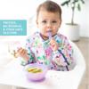 Bumkins - Jelly Silicone Bowl, Lid, Spoon, Training Chewtensils & Starter Cup - For Ages 4 Months+ - Suction Base - 100% Food-Safe Silicone - Oven, Microwave, & Dishwasher Safe - Jelly Pink & Purple view 4