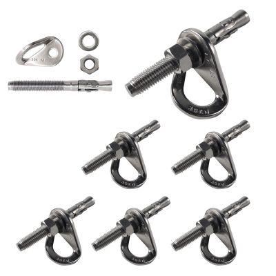 304 Stainless Steel Climbing Bolt Kit, Heavy-Duty Climbing Hanger 1/2"-for Outdoor Climbing Walls, Bouldering Gyms, and DIY Home Training Setups (6 Sets)