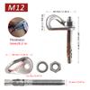 304 Stainless Steel Climbing Bolt Kit, Heavy-Duty Climbing Hanger 1/2"-for Outdoor Climbing Walls, Bouldering Gyms, and DIY Home Training Setups (6 Sets) view 2