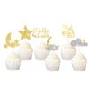 13Pcs Decor Glitter On Cloud 9 Cake Topper Glitter Little Star Cupcake Toppers Moon Cloud Cupcake Twinkle Twinkle Little Star Baby Shower Decorations for Kids Birthday Party Supplies view 3