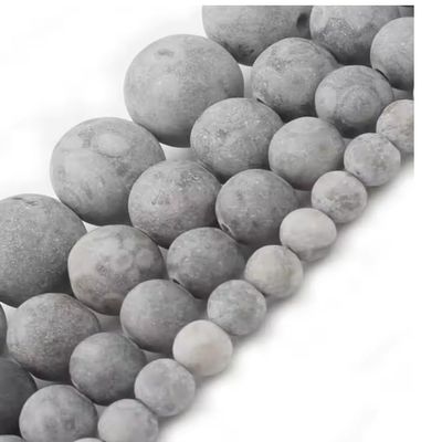 4/6/8/10mm Matte Grey Stone Beads DIY Beads for Making 15 Inch Bracelets for Women,Matte Grey,10mm 36pcs