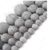 4/6/8/10mm Matte Grey Stone Beads DIY Beads for Making 15 Inch Bracelets for Women,Matte Grey,10mm 36pcs view 1