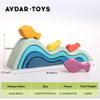 AVDAR Wooden Rainbow Stacking Toy, Wave Little Fish BlocksLearning Educational Toys for Toddlers view 2