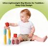 AVDAR Wooden Stacking Rocks Building Blocks,10Pcs Stacking Stones Balance Blocks, Sensory Learning Montessori Toys for Boys Girls Birthday Gifts view 3