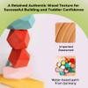 AVDAR Wooden Stacking Rocks Building Blocks,10Pcs Stacking Stones Balance Blocks, Sensory Learning Montessori Toys for Boys Girls Birthday Gifts view 4