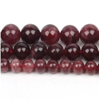 6/8/10mm Natural Stone Beads Red Garnets Stone Round Shape Loose Spacer Beads for Making DIY Bracelet Necklace 15inch,Red Garnets,10mm About36pcs