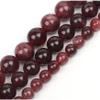 6/8/10mm Natural Stone Beads Red Garnets Stone Round Shape Loose Spacer Beads for Making DIY Bracelet Necklace 15inch,Red Garnets,10mm About36pcs view 2