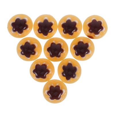 Abaodam 10pcs Miniature Dessert DIY Dollhouse Food Accessories Realistic Simulation Jelly Models for Miniature Kitchen Play and Decoration