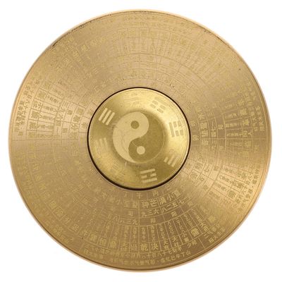GALPADA 1pcs Vintage Solid Mini Compass Tai Chi Bagua Pointer Gyro Toy for Feng Shui Wealth Decor