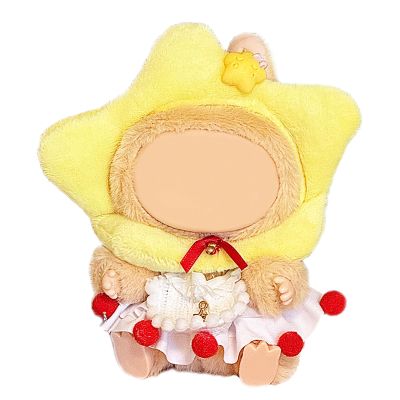 QIUTIMIY Clothes for Doll, 17cm Doll Clothes Set Suitable for Dolls Accessories - Headband + Scarf + Skirt (NO Doll),Yellow Star