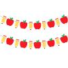 2 Pack Apple Pencil Garland Banner for Back to School Decorations, Pre-Strung Glitter Classroom Kindergarten Hanging Decor for Teacher Appreciation, First Day of School, Bulletin Board Supplies view 1