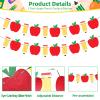 2 Pack Apple Pencil Garland Banner for Back to School Decorations, Pre-Strung Glitter Classroom Kindergarten Hanging Decor for Teacher Appreciation, First Day of School, Bulletin Board Supplies view 3
