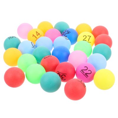 Yardwe 30pcs Colorful Bingo Balls Hollow Plastic Party Favour Balls for Games Raffles and Decorations Vibrant Numbers for Birthdays and Gatherings