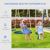 616 lbs Heavy-Duty 5-in-1 Outdoor Swing Set for Kids  A-Frame Metal Playset with Saucer Swing, Slide, Seesaw, Glider & Swing Seat  7-Child Capacity  Perfect for Backyard Play & Active Fun view 3