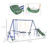616 lbs Heavy-Duty 5-in-1 Outdoor Swing Set for Kids  A-Frame Metal Playset with Saucer Swing, Slide, Seesaw, Glider & Swing Seat  7-Child Capacity  Perfect for Backyard Play & Active Fun view 4