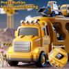 KIZONLY Construction Trucks Toys for 2 3 4 5 Years Old Boys - 7-in-1 Carrier Transport Vehicle Trucks for Kids 1-3 3-5, Car Toys with Light Sound, Birthdays Gifts Set for Kids Age 3-9 view 3
