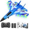4DRC Foam RC Plane for Kids Adults, Remote Control Airplane RC Jet Helicopter Drone Plane for Kids Adults Beginner, Easy to Fly RC Fighter, Remote Control Aircraft with Automatic Balance Gyro view 1