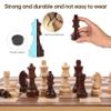 15" Staunton Chess Set with Travel Case - Professional Tournament Wooden Board, 2 Extra Queens & Storage Bag, for Dad, Portable Magnetic Chess Game for Camping/Clubs view 4