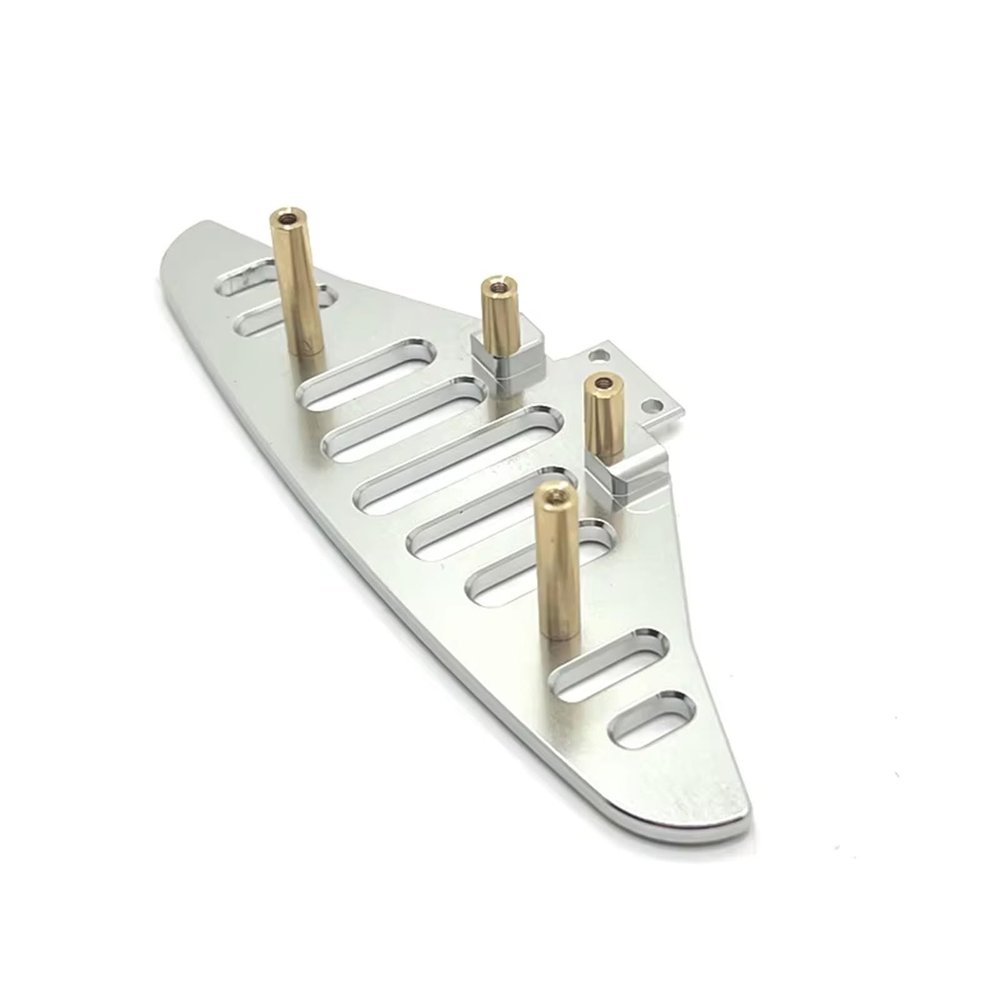 RC Spare Part Compatible with MJX 14301 14302 14303 1/14 RC Car Upgrade Parts Accessories Metal Front Bumper Metal Mount(White)