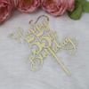 Ruscalin Happy 55th Birthday Cake TopperMirrored Gold Acrylic Topper for Cheers to 55 Years Birthday/Anniversary Party Decoration Ideas, Perfect Keepsake for your family and friends (55th) view 2