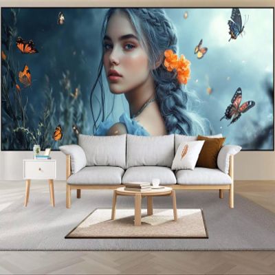 Paint by Numbers butterfly Large Paint by Numbers Kit for Adults beauty,Color Canvas by Numero Painting with Brushes Acrylic DIY Oil Painting for Beginners,Arts Crafts for Home Wall Decor 20x48in C79
