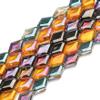 10x15mm Rhombus Shape Quartz Beads Two Color Gradients Beads For Making DIY Bracelet Pendant,green,10x15mm About 20pcs view 4