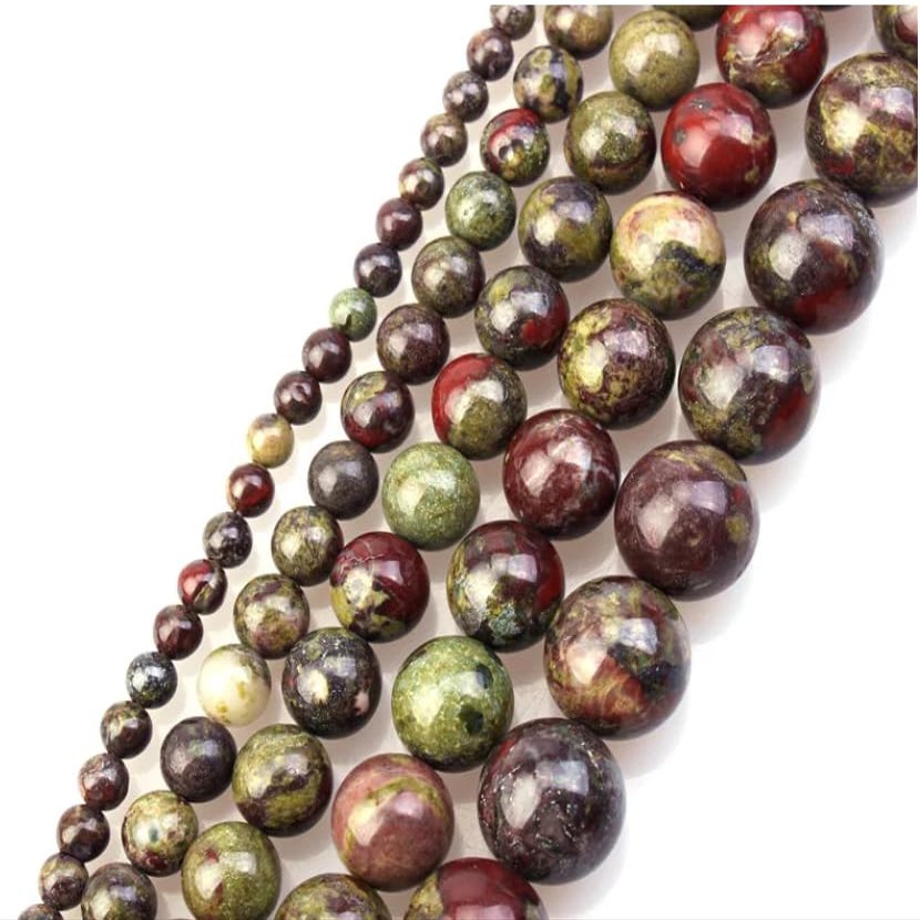 4 6 8 10 12mm Natural Dragon Blood Jasper Gemstone Gem Round Loose Beads for Making 1 Strand 15",Natural Dragon Blood,8mm X 42Pcs