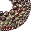 4 6 8 10 12mm Natural Dragon Blood Jasper Gemstone Gem Round Loose Beads for Making 1 Strand 15",Natural Dragon Blood,8mm X 42Pcs view 2